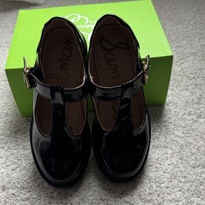 Sam Edelman Black Patent Leather Mary Jane Shoes size 1